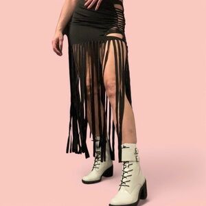 Alors Fringe Maxi Skirt